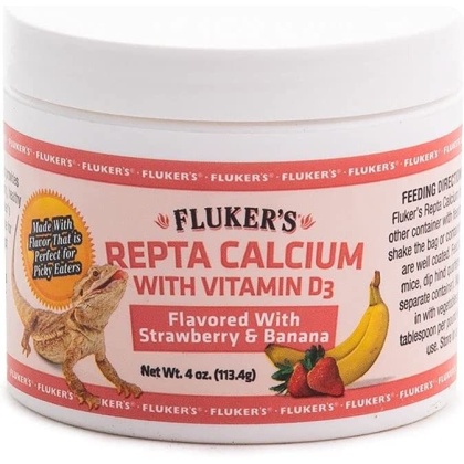 Flukers Strawberry Banana Flavored Repta Calcium