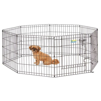 MidWest Contour Wire Exercise Pen with Door for Dogs and Pets