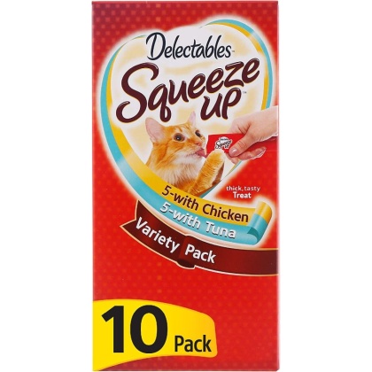 Hartz Delectables Squeeze Up Lickable Cat Treat - Variety Pack