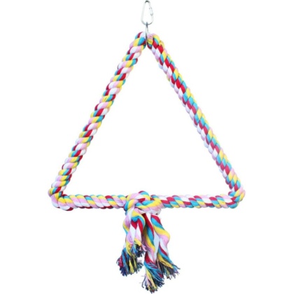 AE Cage Company Happy Beaks Triangle Cotton Rope Swing for Birds