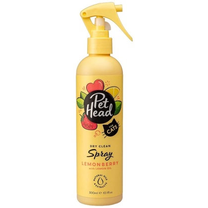 Pet Head Dry Clean Spray for Cats Lemonberry with Lemon Oil