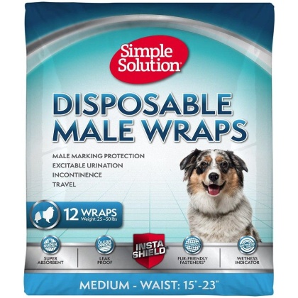 Simple Solution Disposable Male Wraps - Medium