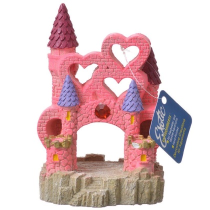 Exotic Environments Pink Heart Castle Aqiarum Ornament