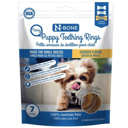 N-Bone Teeny Puppy Teething Rings Chicken Flavor