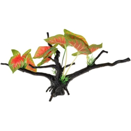 Penn Plax Driftwood Plant - Green & Red - Wide