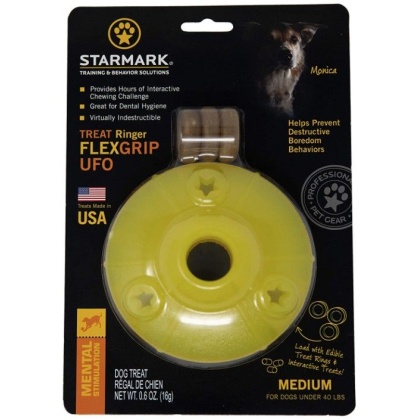 Starmark Flexgrip Ringer UFO Treat Toy Medium