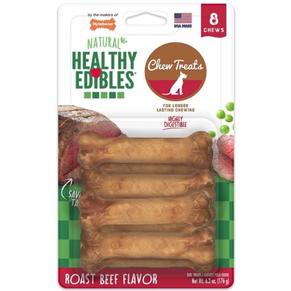 Nylabone Healthy Edibles Wholesome Dog Chews - Roast Beef Flavor