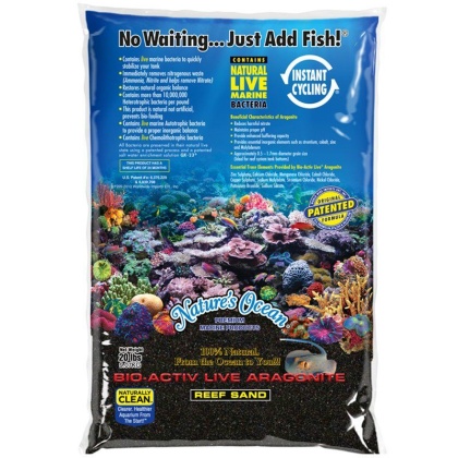 Nature\'s Ocean Black Beach Bio-Activ Live Aragonite Reef Sand