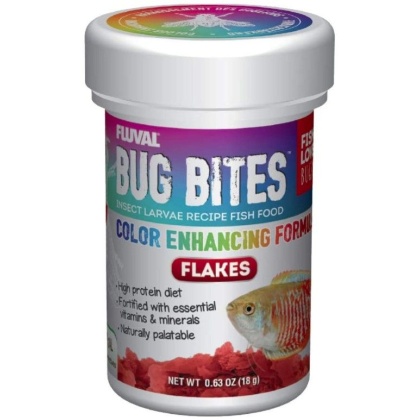 Fluval Bug Bites Insect Larvae Color Enhancing Fish Flake