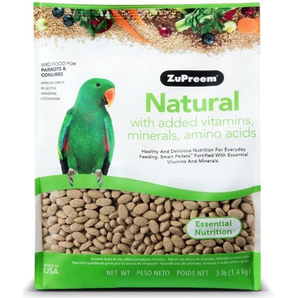 ZuPreem Natural Blend Bird Food - Parrot & Conure