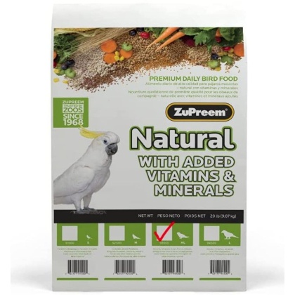 ZuPreem Natural Blend Bird Food - Parrot & Conure